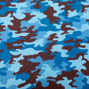 Stoff BW Camoflage - blue