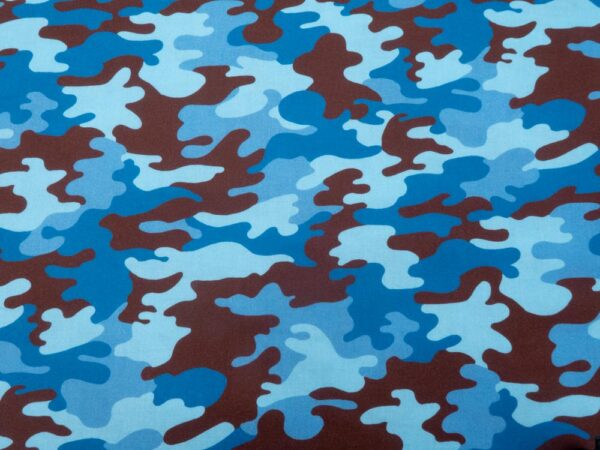 Stoff BW Camoflage - blue