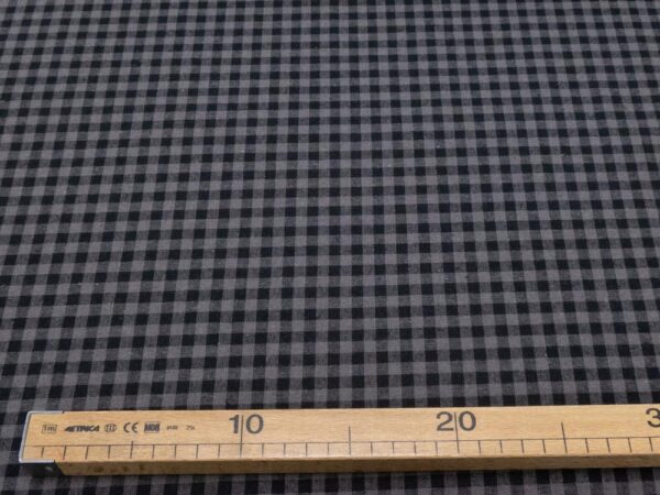 Stoff Essex Yarn Dyed Classic Woven Karos 5mm licorice – Bild 4