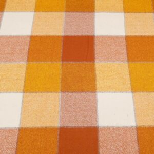 Stoff Mamoth Flannel Karo XXL orange-gelb-weiss