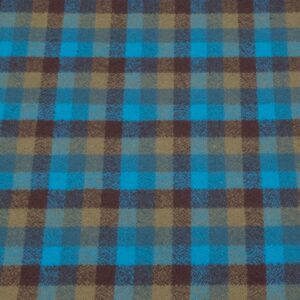 Stoff Mamoth Flannel Karo petrol-braun