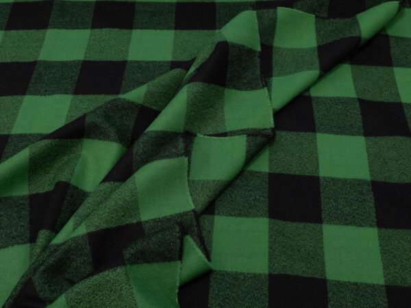 Stoff Mamoth Flannel Karo XXL grün-schwarz – Bild 2