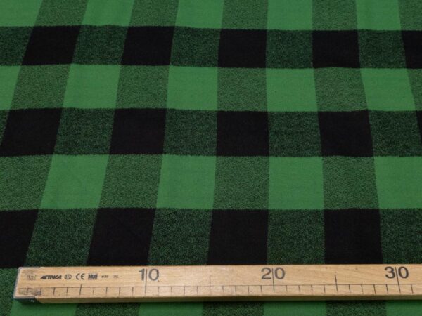 Stoff Mamoth Flannel Karo XXL grün-schwarz – Bild 4