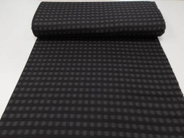 Stoff Mamoth Flannel Karo grau-braun – Bild 3