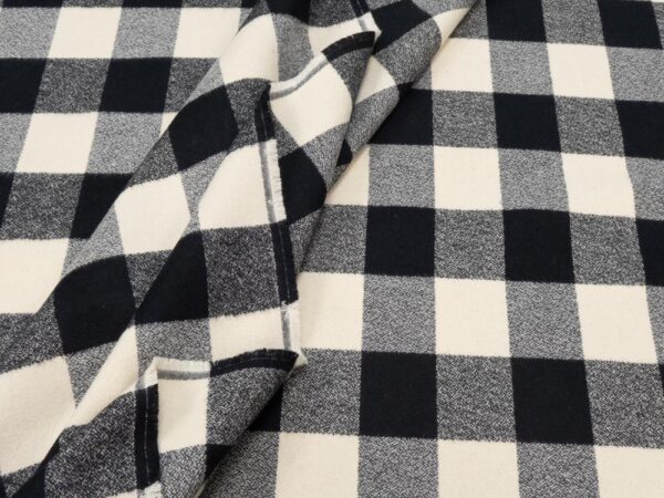 Stoff Mamoth Flannel Karo XL offwhite-schwarz – Bild 2
