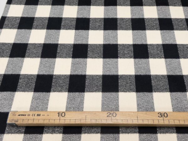 Stoff Mamoth Flannel Karo XL offwhite-schwarz – Bild 4