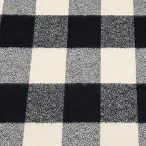 Stoff Mamoth Flannel Karo XL offwhite-schwarz
