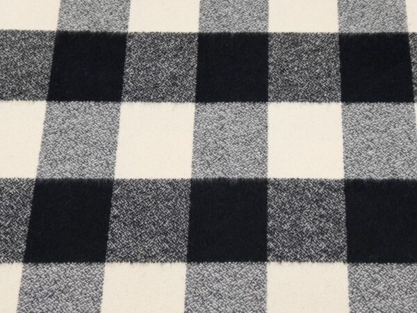 Stoff Mamoth Flannel Karo XL offwhite-schwarz