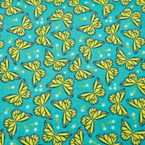 Stoff In Bloom Monarch gelbe Schmetterlinge