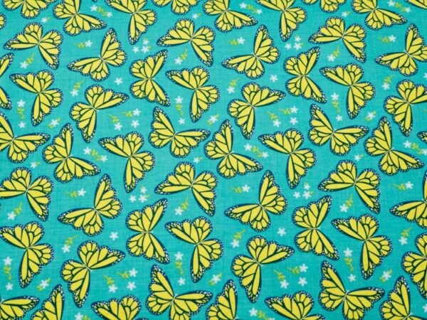 Stoff In Bloom Monarch gelbe Schmetterlinge