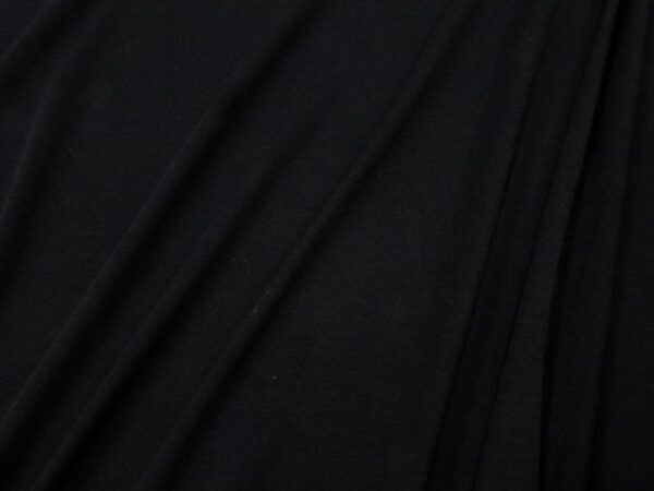 Stoffer Baumwolljersey Maxi uni schwarz
