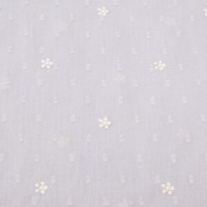 Stoff Baumwolle Plumetis Bonfleur grau