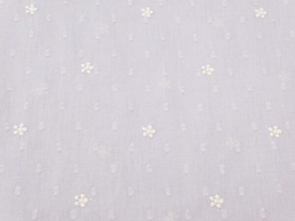 Stoff Baumwolle Plumetis Bonfleur grau