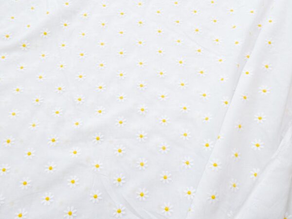 Stoff BW Stickerei Sole Butterblumen
