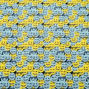 Stoff Stay healthy - Smileys - Ökotex 100