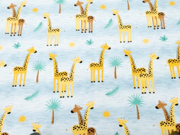 Stoff Jersey Africa Giraffe