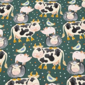 Stoff Baumwolle Elasthan Jersey Farm Life