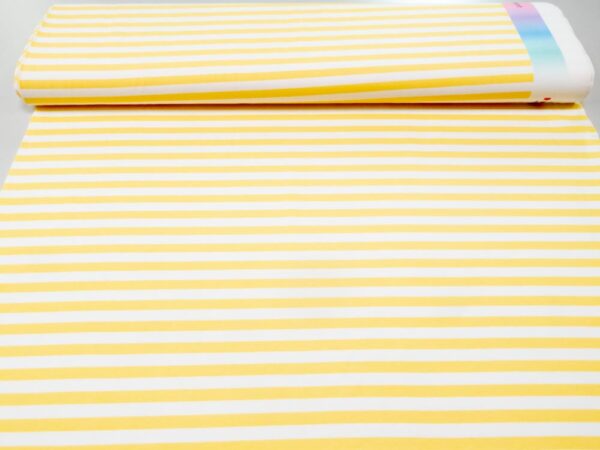 Stoffe BW Jersey Gradient Stripe gelb-weiss – Bild 2