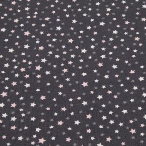 Stoff BW Jersey Fairy Stars dunkelgrau