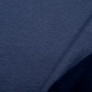 Stoff Heavy Hoodie dunkelblau meliert