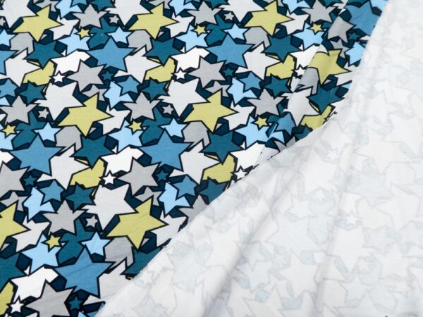 Stoff BWSweat Cosmic Stars blau – Bild 2