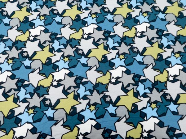 Stoff BWSweat Cosmic Stars blau