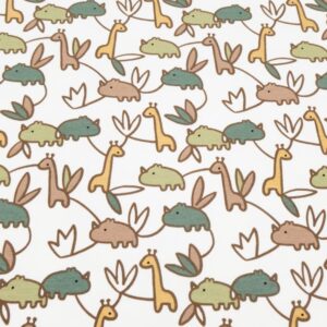 Stoff Sweat Nason Giraffe & Nashorn