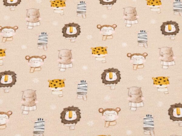 Stoff Sweat Winter Safari Löwen & Co