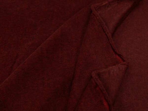 Stoff Fleece meliert bordeauxrot – Bild 2