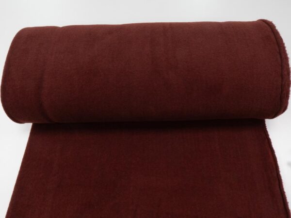 Stoff Fleece meliert bordeauxrot – Bild 3
