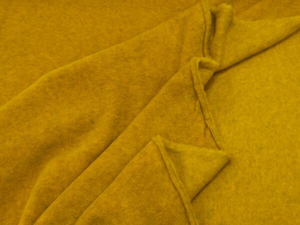 Stoff Fleece meliert Golden Glow-grau – Bild 2