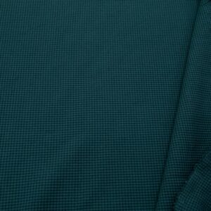 Stoff Knitted Waffle petrolgrün