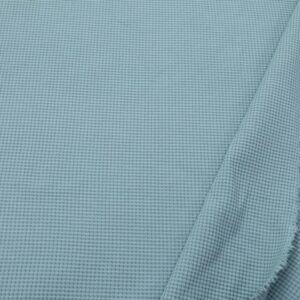 Stoff Knitted Waffle Tourmaline blau