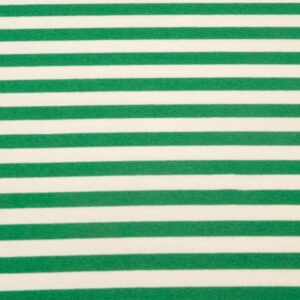 Stoffe BW Sweat Summer Stripe grün - creme
