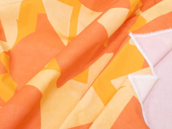 Stoff Baumwolle Papertouche Lilou Geometry Artwork orange – Bild 2