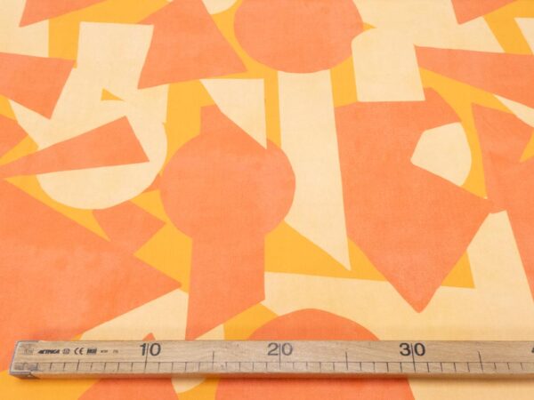 Stoff Baumwolle Papertouche Lilou Geometry Artwork orange – Bild 4