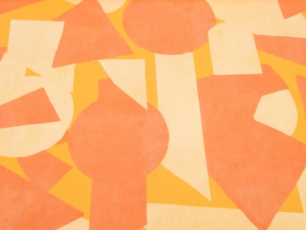 Stoff Baumwolle Papertouche Lilou Geometry Artwork orange