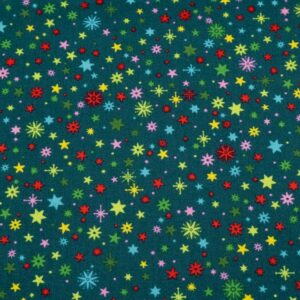 Stoff Christmas Brights Weihnachten Sterne grün