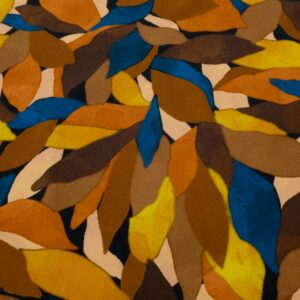 Stoff Viskosekrepp Irena Blätter Herbst