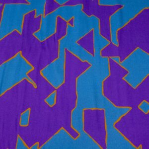 Stoff Viskosesatin Babette Graphisch violett-blau