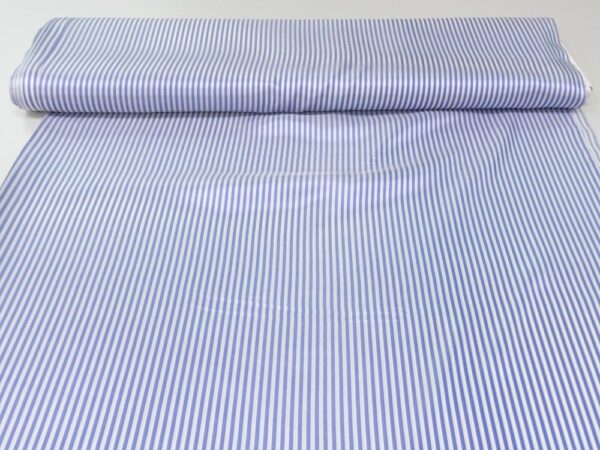 Stoff Futterstoff Streifen blau-weiss – Bild 2
