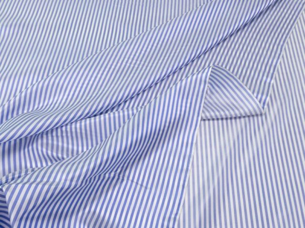 Stoff Futterstoff Streifen blau-weiss