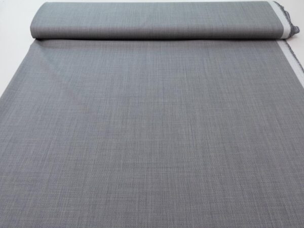 Stoff Wollgewebe Fil-a-fil grau – Bild 3