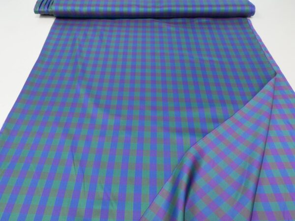 Stoff Futter Multi Square grün-violett – Bild 2