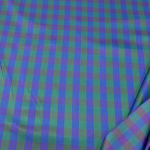 Stoff Futter Multi Square grün-violett