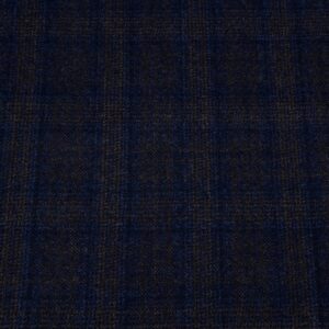 Stoff Merinowollgewebe S'120 Glencheck blau-braun