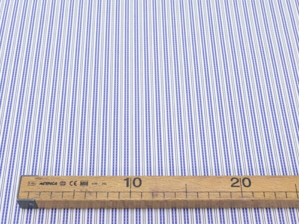 Stoff Baumwollgewebe Hemd Streifen weiss-blau – Bild 4