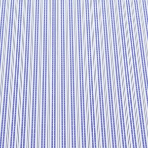 Stoff Baumwollgewebe Hemd Streifen weiss-blau