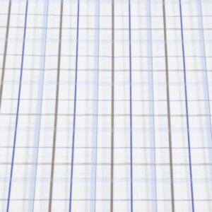 Stoff Baumwollgewebe Hemd Karo_Streifen weiss-blau-graubraun
