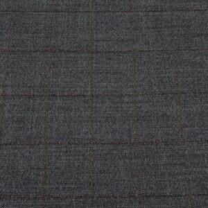 Stoff Merino Wool S'110 Fil à Fil Karo grau-braun